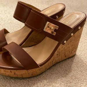 Tommy Hilfiger Brown Wedge Sandal